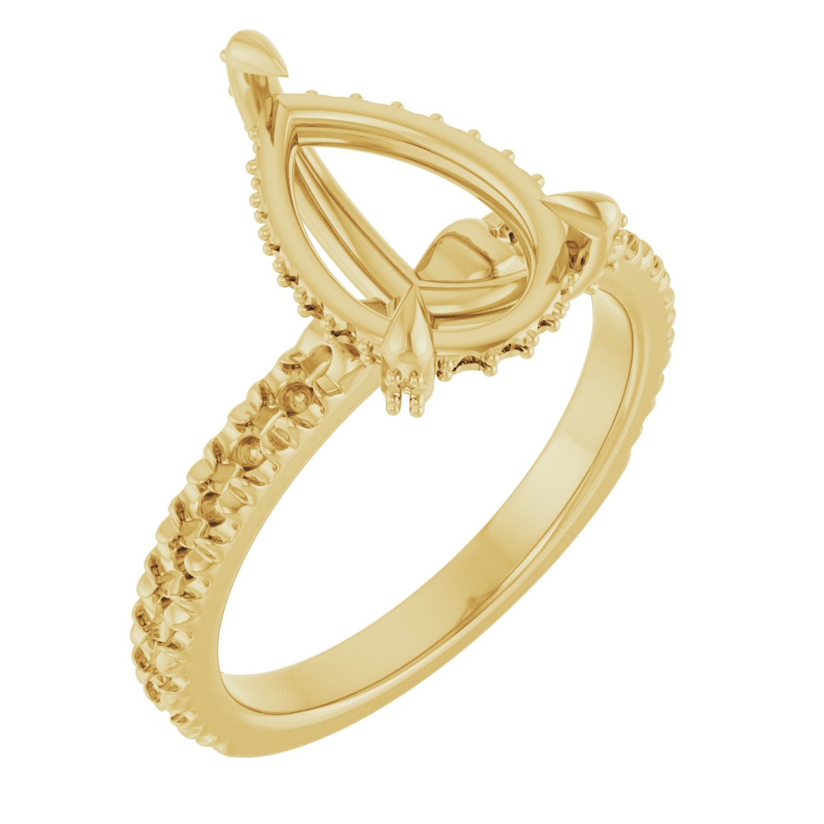 Claw-Prong Accented Engagement Ring