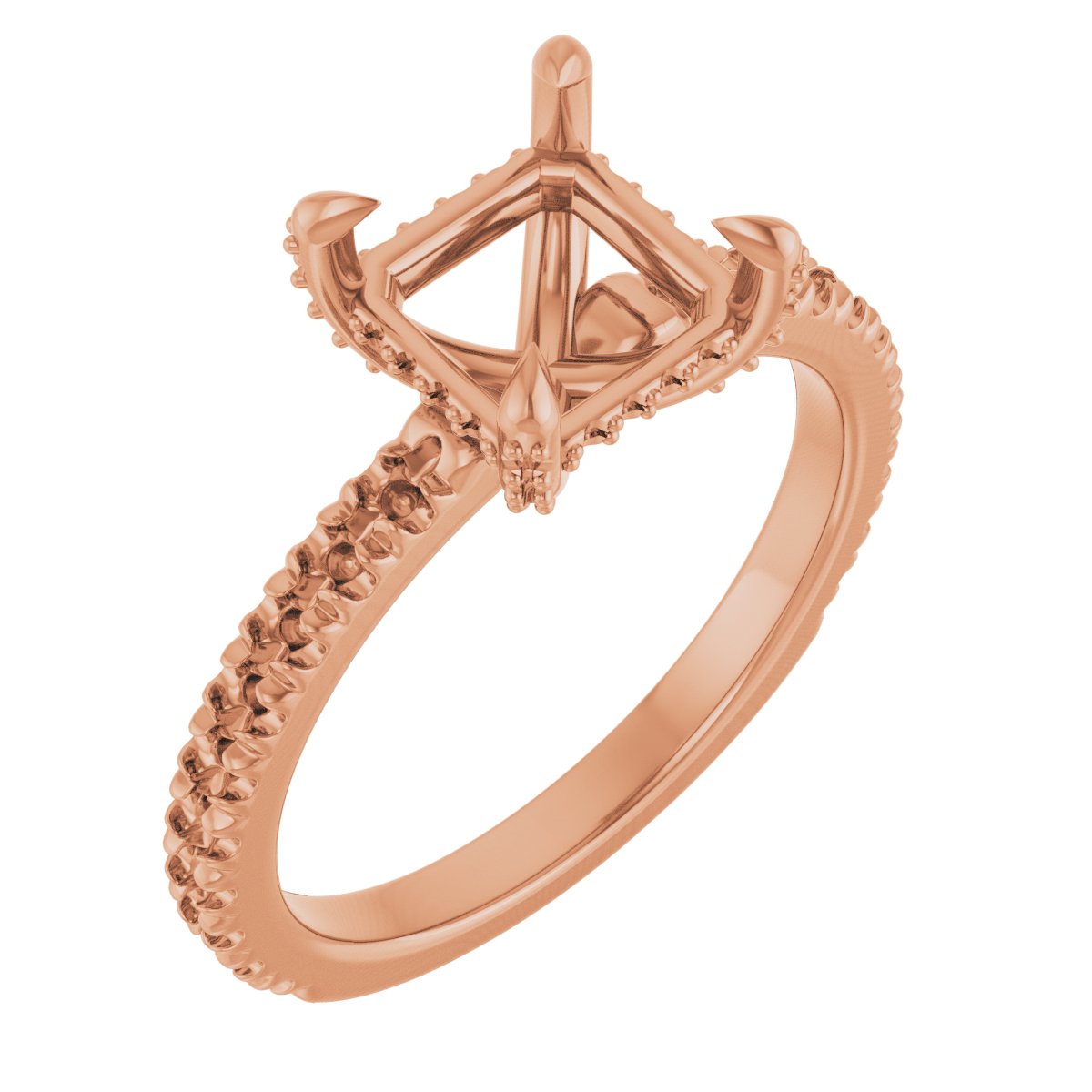 Claw-Prong Accented Engagement Ring