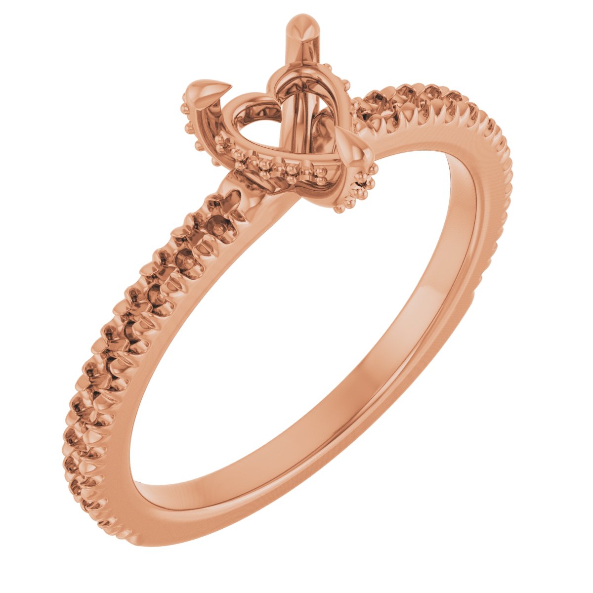 Claw-Prong Accented Engagement Ring