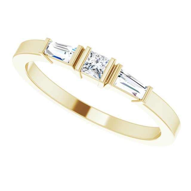 14K Yellow 1/5 CTW Diamond Stackable Ring