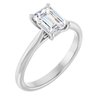 7x5 mm Emerald Cut Lab Grown Diamond Solitaire Engagement Ring