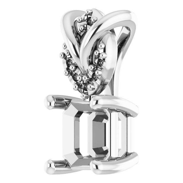 10x7 mm Pear Pendant Mounting view 2