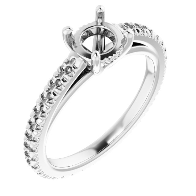 Accented Eternity-Style Engagement Ring