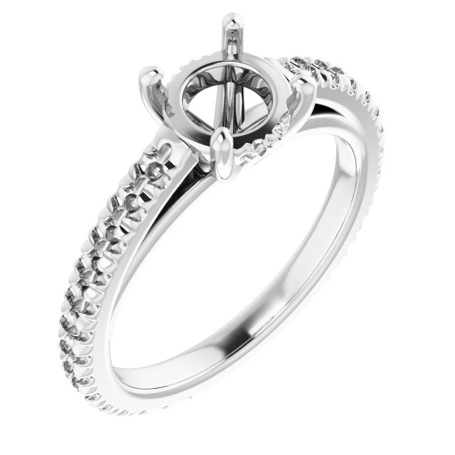 Accented Eternity-Style Engagement Ring
