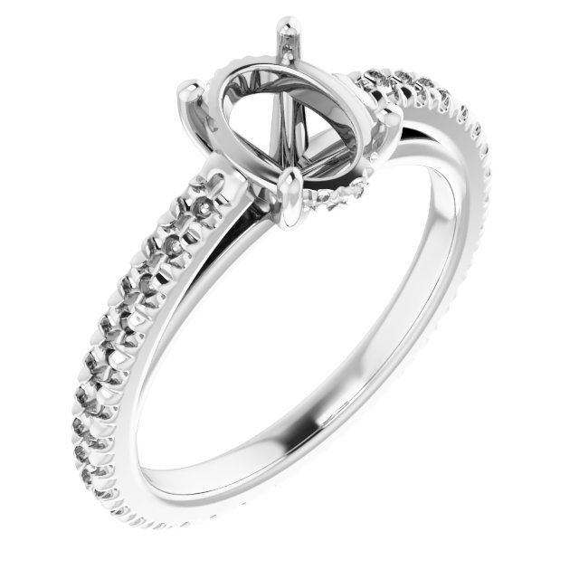 Accented Eternity-Style Engagement Ring