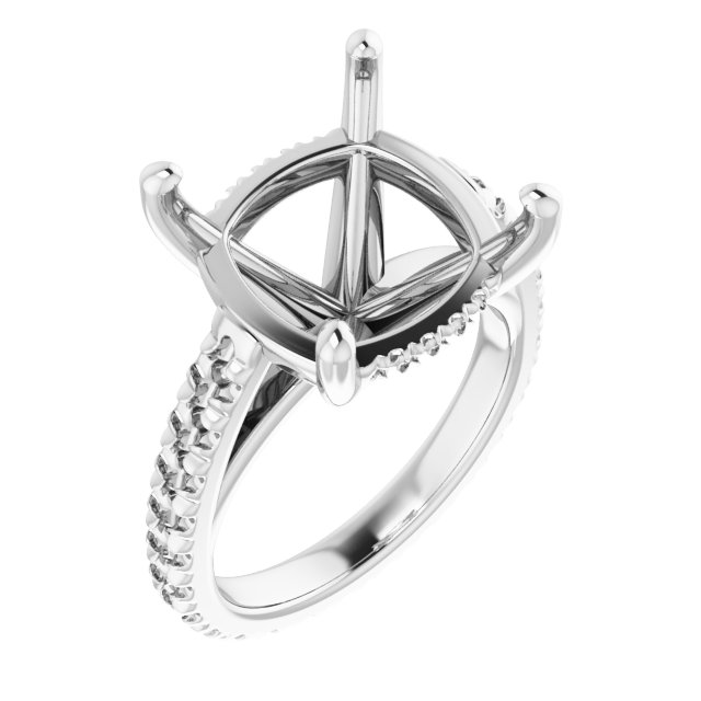 Accented Eternity-Style Engagement Ring