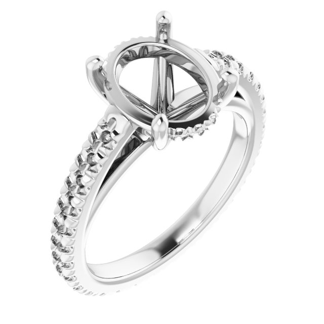 Accented Eternity-Style Engagement Ring