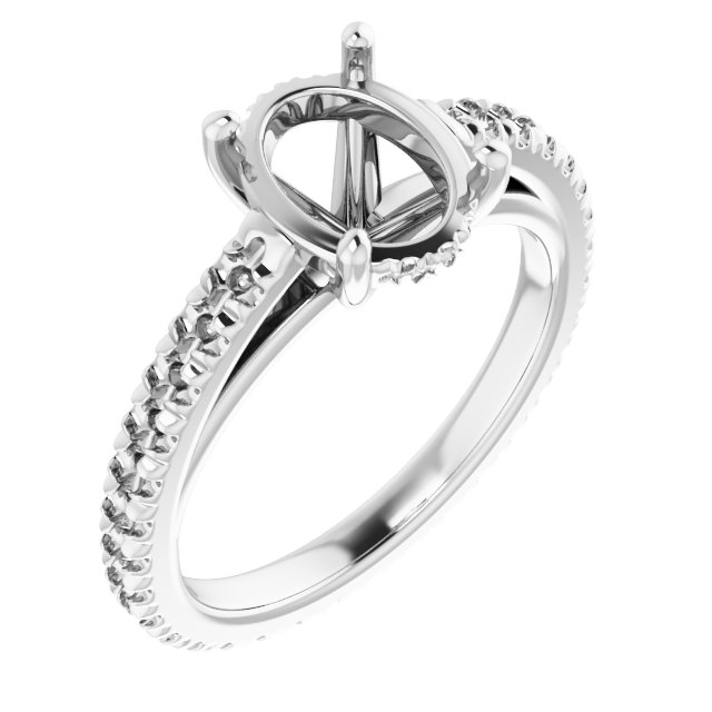 Accented Eternity-Style Engagement Ring