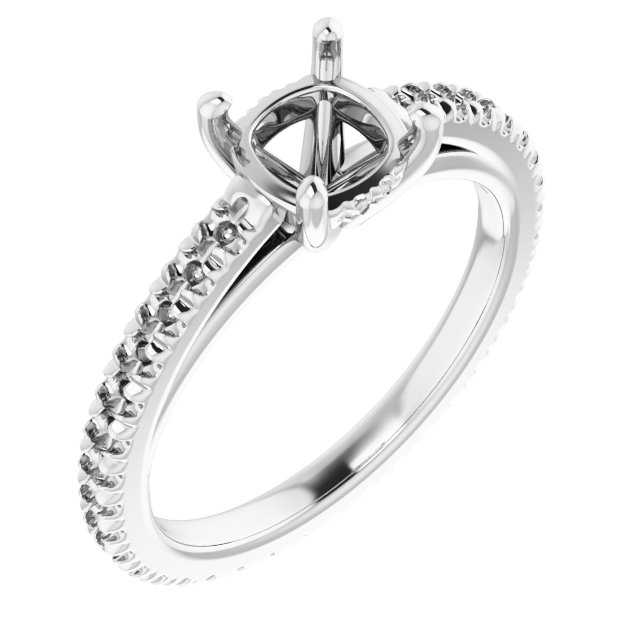Accented Eternity-Style Engagement Ring