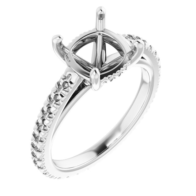 Accented Eternity-Style Engagement Ring