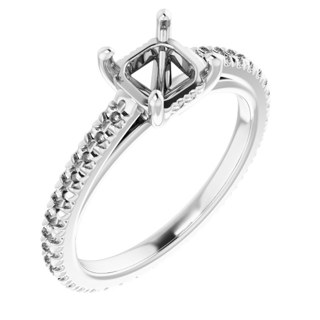 Accented Eternity-Style Engagement Ring