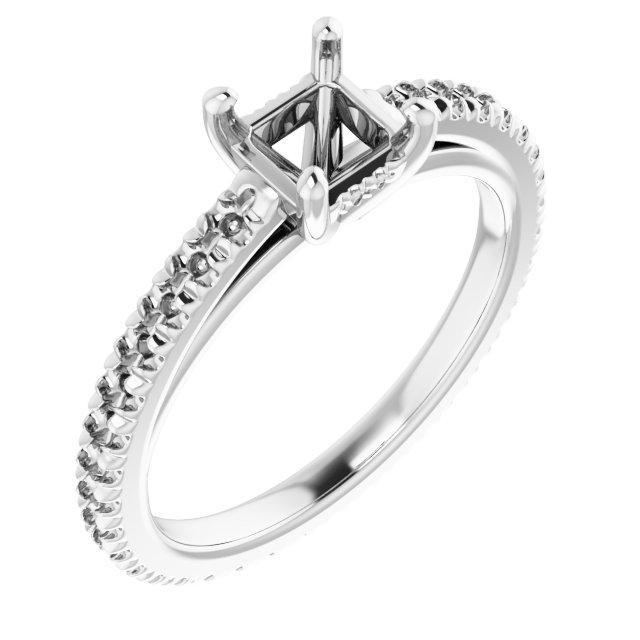 Accented Eternity-Style Engagement Ring