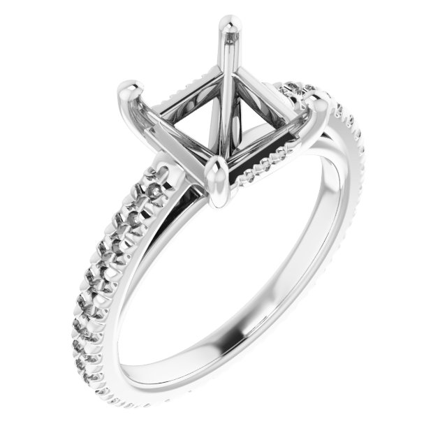 Accented Eternity-Style Engagement Ring