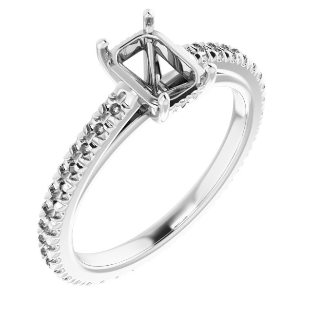 Accented Eternity-Style Engagement Ring