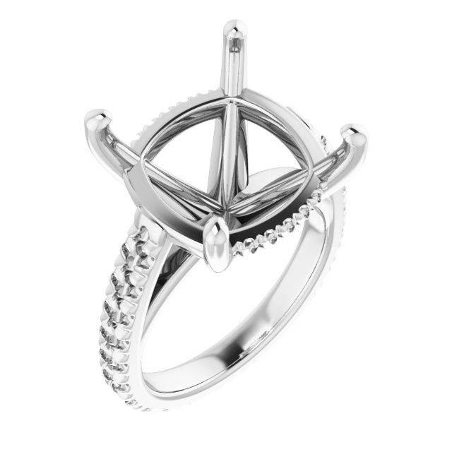 Accented Eternity-Style Engagement Ring