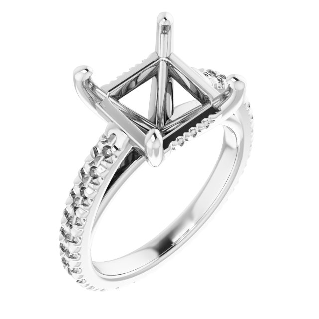 Accented Eternity-Style Engagement Ring