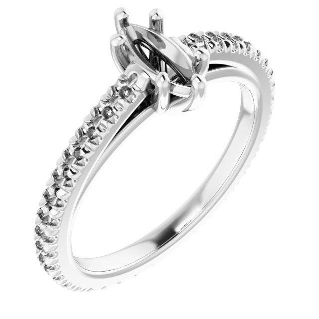 Accented Eternity-Style Engagement Ring