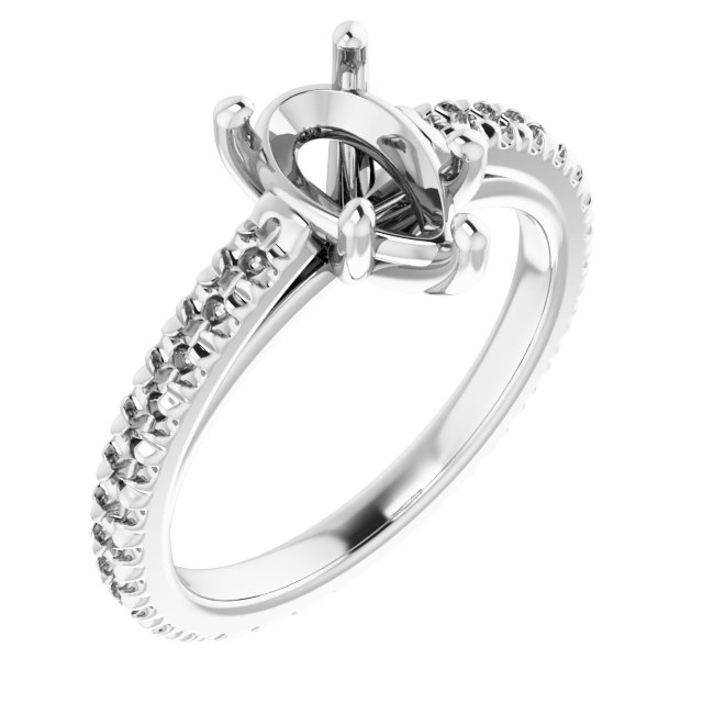 Accented Eternity-Style Engagement Ring