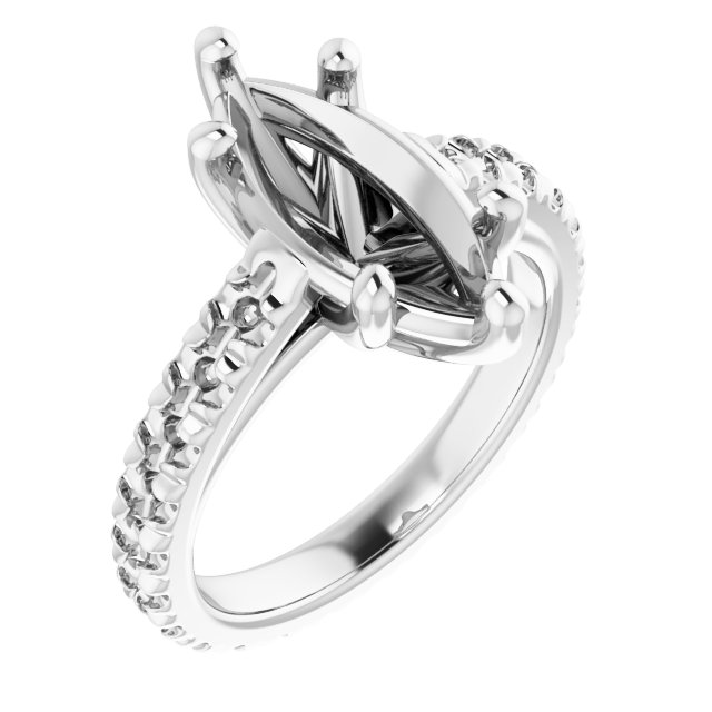 Accented Eternity-Style Engagement Ring