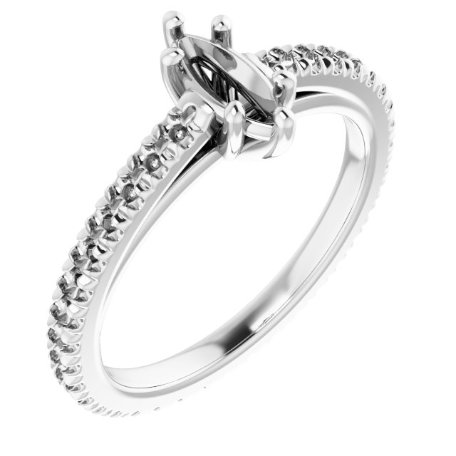 Accented Eternity-Style Engagement Ring
