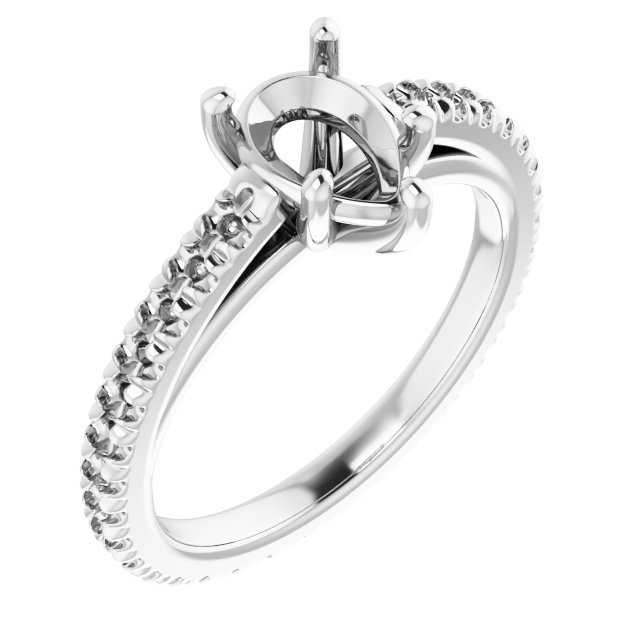 Accented Eternity-Style Engagement Ring