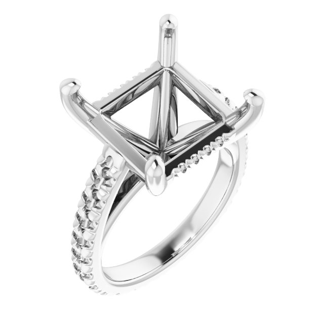 Accented Eternity-Style Engagement Ring