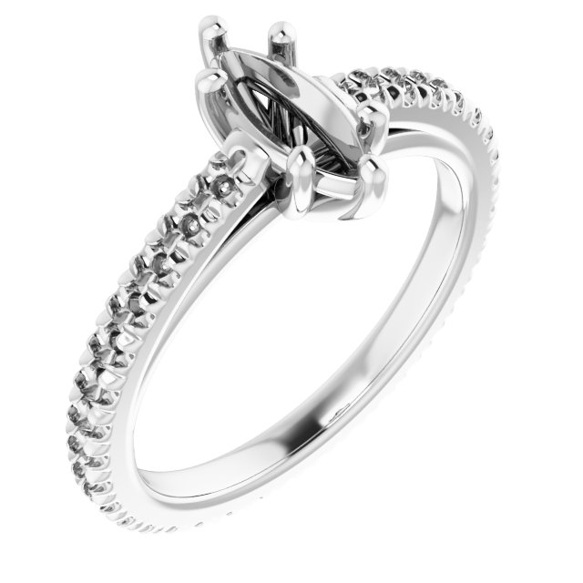 Accented Eternity-Style Engagement Ring