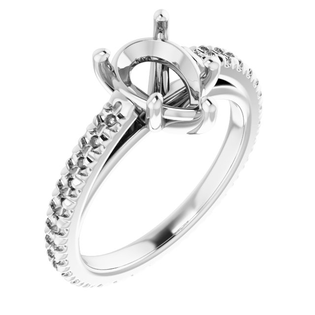 Accented Eternity-Style Engagement Ring