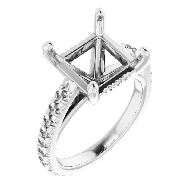 Accented Eternity-Style Engagement Ring
