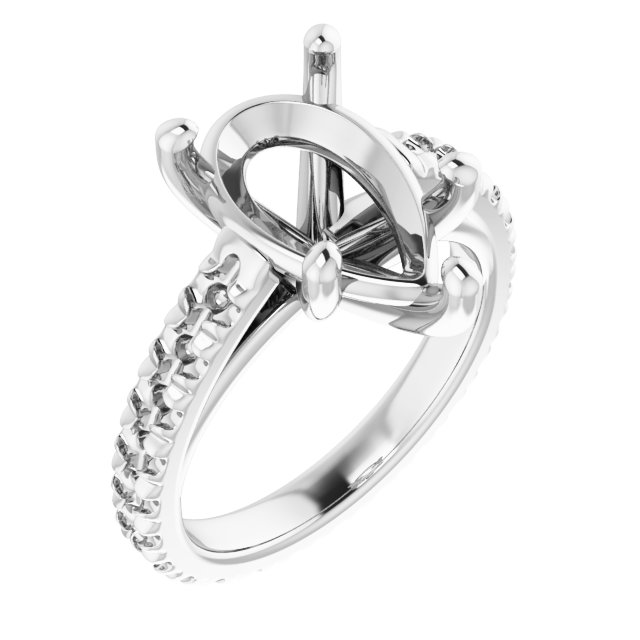 Accented Eternity-Style Engagement Ring