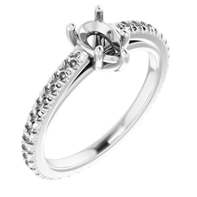 Accented Eternity-Style Engagement Ring
