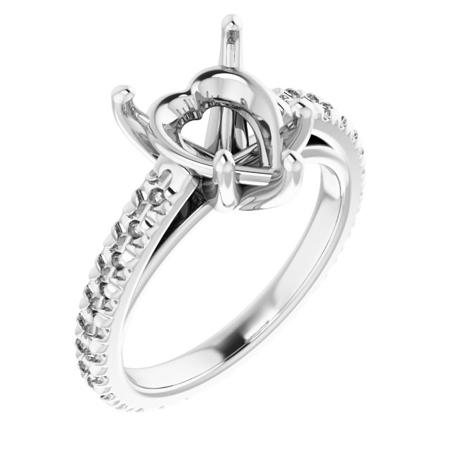 Accented Eternity-Style Engagement Ring