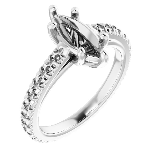 Accented Eternity-Style Engagement Ring