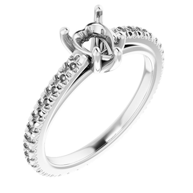 Accented Eternity-Style Engagement Ring