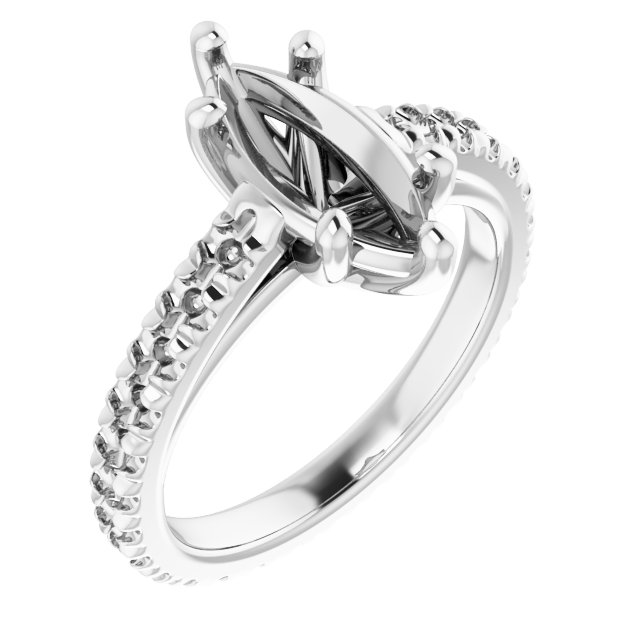 Accented Eternity-Style Engagement Ring