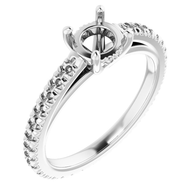 Accented Eternity-Style Engagement Ring