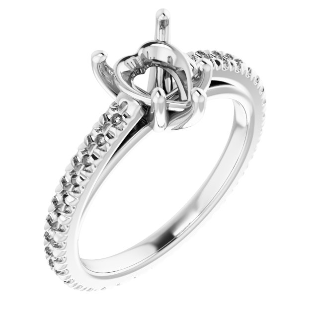 Accented Eternity-Style Engagement Ring
