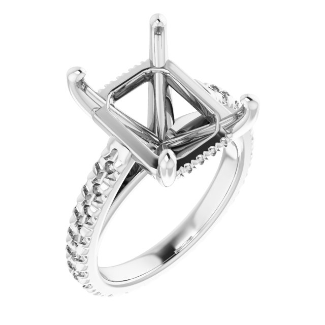 Accented Eternity-Style Engagement Ring
