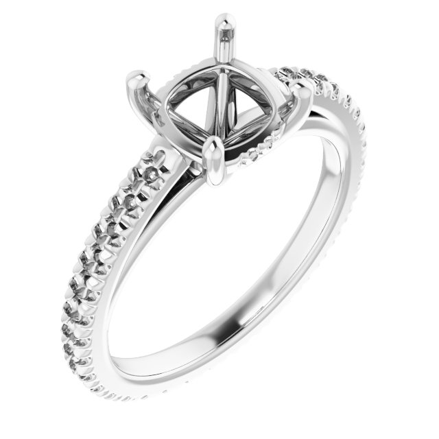 Accented Eternity-Style Engagement Ring
