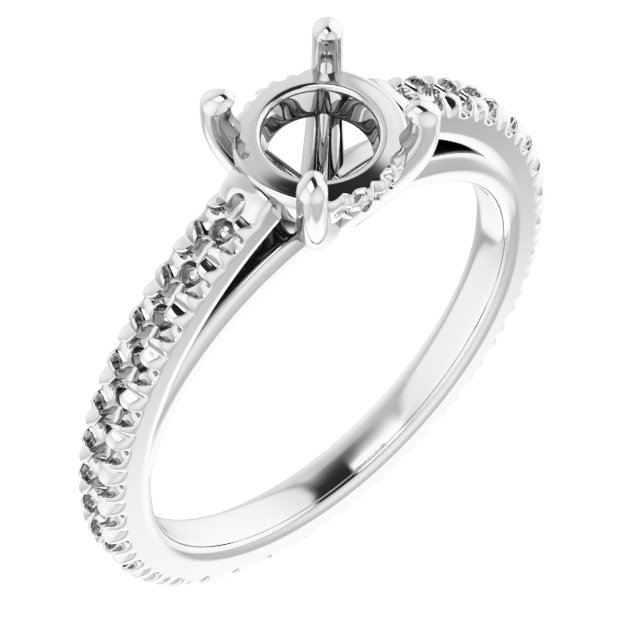 Accented Eternity-Style Engagement Ring