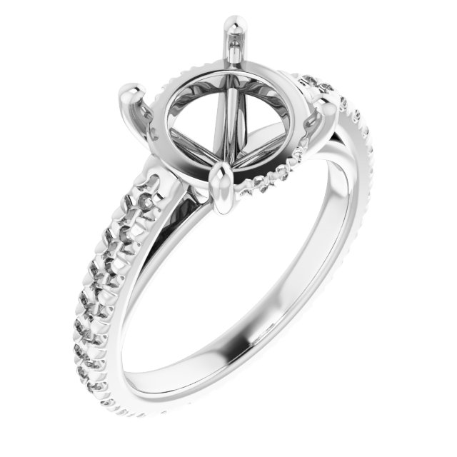 Accented Eternity-Style Engagement Ring