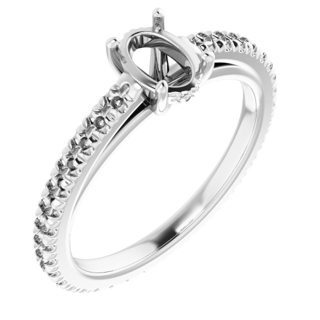 Accented Eternity-Style Engagement Ring