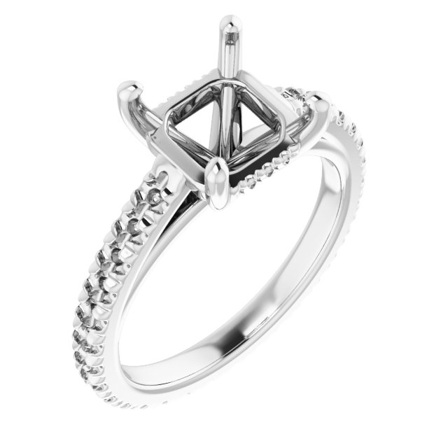 Accented Eternity-Style Engagement Ring