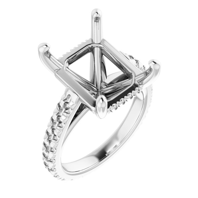 Accented Eternity-Style Engagement Ring