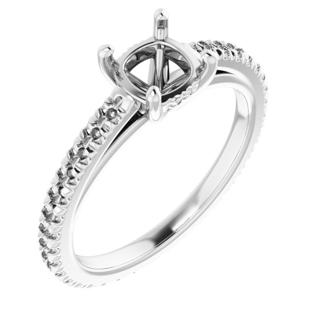 Accented Eternity-Style Engagement Ring