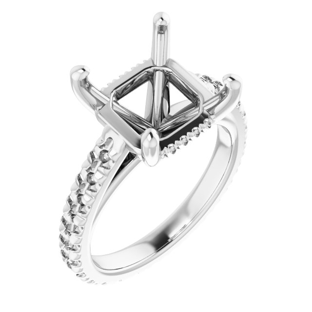 Accented Eternity-Style Engagement Ring