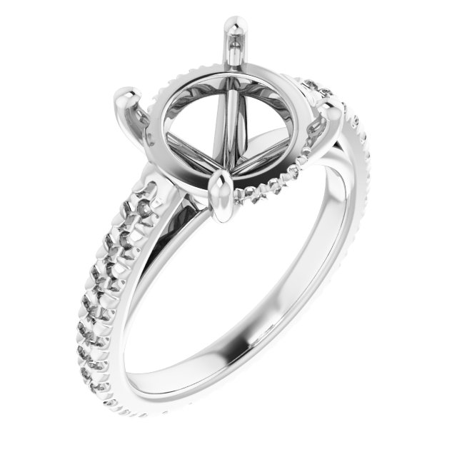 Accented Eternity-Style Engagement Ring