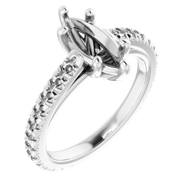 Accented Eternity-Style Engagement Ring