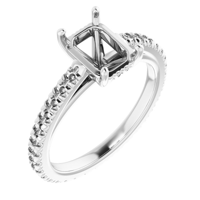 Accented Eternity-Style Engagement Ring