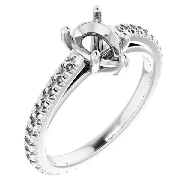 Accented Eternity-Style Engagement Ring